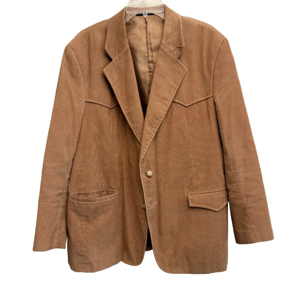 Vintage CCC Western Wear Men's Tan Corduroy Western Jacket‎ - 44R